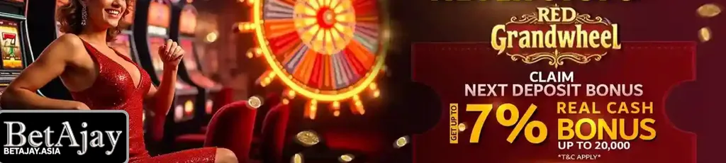 A23 Casino 7% real cash bonus up to ₹20,000 promotion banner